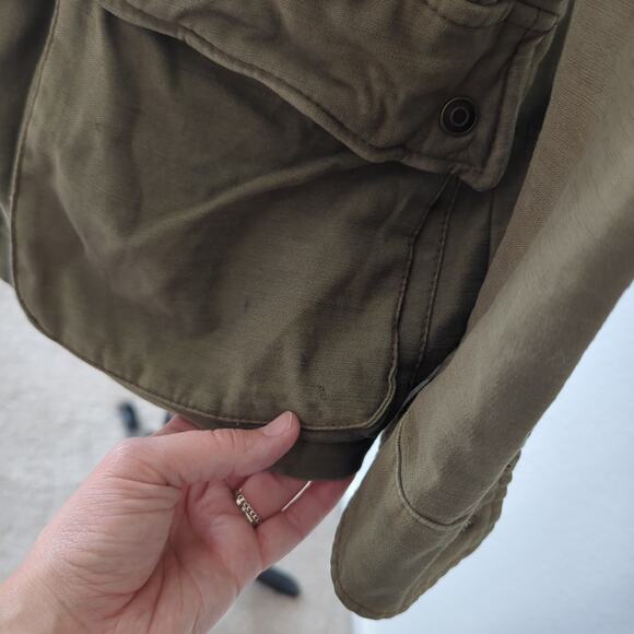 Free People Utility Jacket Womens Small Military Style Army Green Cargo Pockets - Picture 8 of 11